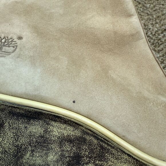 Timberland Neutral Tan Genuine Leather Women's 9M Zip Wedge Ankle Boots - Picture 7 of 16